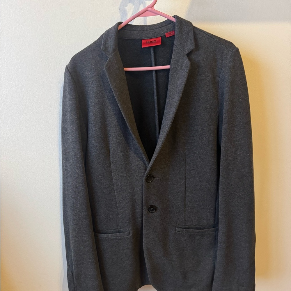 HUGO Men's Dark Gray Blazer